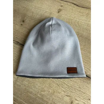 Čepice Natuty Čepička homeless s fleecem- světle šedá žebrovaná Velikost: 46-48