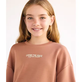 Reserved - Tričko s vyšíváním - kávová - 702EG-84X - 702EG-84X-U15