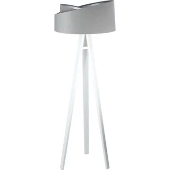 Stojací lampa BPS koncept Stojací lampa Galaxy, v.146cm, šedo-zlaté stínidlo, 1xE27, ø 50 cm Barva podstavy: Bílá