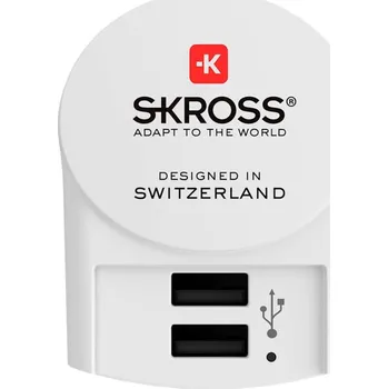 Cestovní Adaptér Evropa USB Nezemněný SKR1302421 Skross