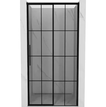 Sprchové dveře Mexen Rox posuvné sprchové dveře pravé 105 cm, černý rošt, černé - 8C2-105-000-70-77-P