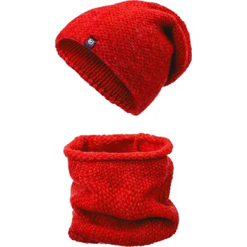 Čepice Dámský zimní set WROBI, jasně červené barvy 7100440-13