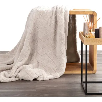 deka DEKA Z MIKROFLANELU CARO 70X160 CM BÉŽOVÁ