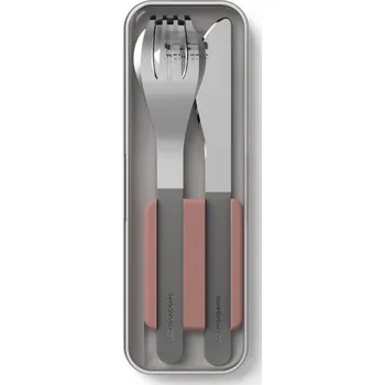 Příbor Monbento MB Slim Box - trio couteau - Rosa Moka / trio knife - Rosa Moka
