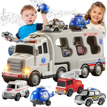 autíčko Woopie Záchranářský set 5v1 s tahačem a vozidly