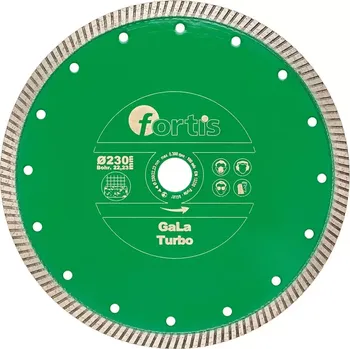 Řezný kotouč Diamantový Kotouč řezný GaLa Turbo Ø 125 mm turbosegment 10 mm vrtání 22,2 mm FORTIS