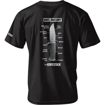 Pánské tričko Tričko Knifestock Knife Anatomy, černá M