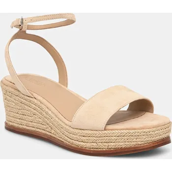 Dámské sandále Semišové sandály Lauren Ralph Lauren Leona béžová barva, 802920421010 802920421010.101 08X, EUR 41