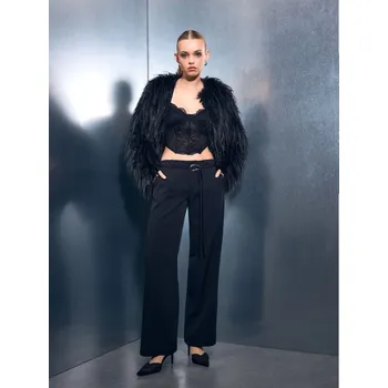 Dámská móda Rovné kalhoty - 36 - House - černá - 363HO-99X