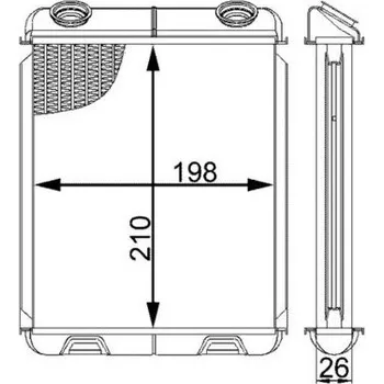 Výměník tepla, vnitřní vytápění MAHLE AH 21 000S