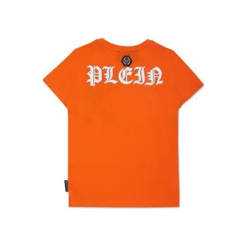 Pánské tričko PHILIPP PLEIN T-Shirt 27779 Oranžová Regular Fit 6