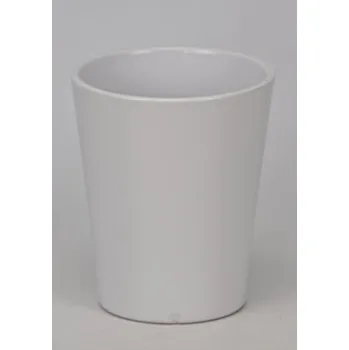 Květináč Keramický květináč na orchideje Merina Classic 12x10 cm bílý lesklý II.jakost