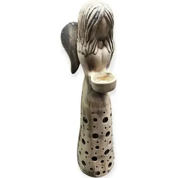 Svícen Keramický anděl na svíčku 19 cm