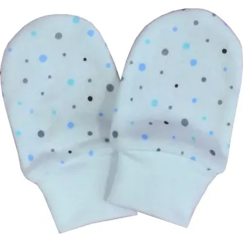 Rukavice ESITO | Rukavice bavlna potisk jemný puntík Blue - puntík jemný modrý / 62