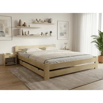 Nábytek Postel Laura 180x200 cm, borovice Rošt: Bez roštu, Matrace: bez matrace