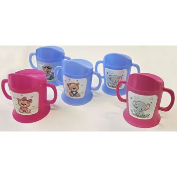 Hrnek kojenecký plast 150ml SLŮNĚ modrá/růžová KUTIL Sklad7 371293.00 (KUTIL Sklad7)