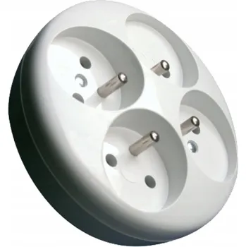 Elektrická zásuvka Elektrická Zásuvka rozbočka Abex bílá