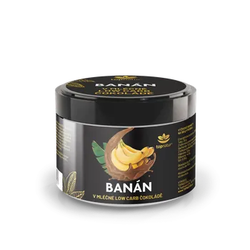 Potravina BANÁN chips v mléčné Low Carb čokoládě 150g TOPNATUR