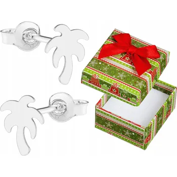 Náušnice Stříbrné Náušnice Palmy Malé Dámské Šroubky Tužky Stříbro 925 Palma