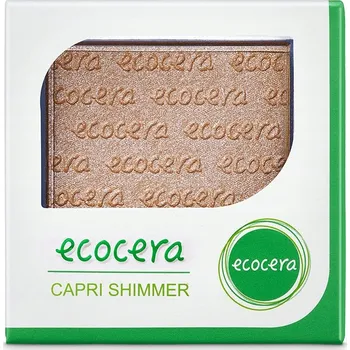 Pudr Jednotlivý lisovaný rozjasňovač ecocera Shimmer Powder zlatý Capri 10 g