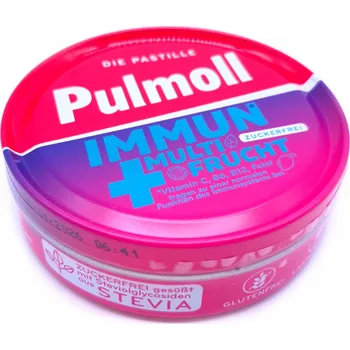 Bonbon PULMOLL IMMUN OVOCNÉ bonbóny s vitamíny BEZ CUKRU z Německa 50g z DE