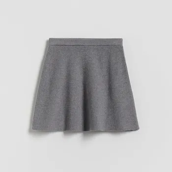 Dívčí svetr Reserved - Úpletová sukně - tmavě šedá - 794FH-90X - 794FH-90X-122