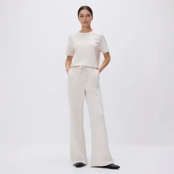 Dámské kalhoty Reserved - Kalhoty se širokými nohavicemi - béžová - 610GA-08X - 610GA-08X-M