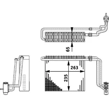 Výparník klimatizace Výparník, klimatizace MAHLE AE 65 000P