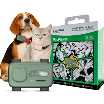 Lokátor GlocalMe PetPhone GPS Tracker sledovaní zvířat AI Monitoring IP67 s mobilní aplikací