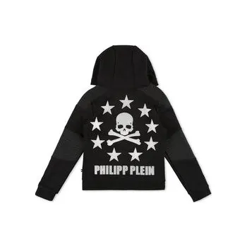 Pánské oblečení PHILIPP PLEIN Mikina 30375 Černá Regular Fit 14