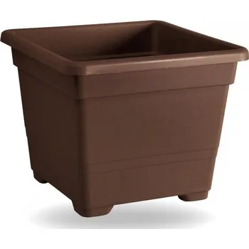 Květináč Květináč QUADRATO 18x18cm hnědá KUTIL Sklad7 1030025.00 (KUTIL Sklad7)