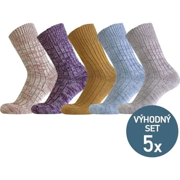 Dámské ponožky KNITVA Dámské ponožky NORA - 5 párů mix 1 38