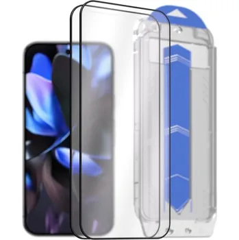 Telefonní příslušenství AlzaGuard 2.5D Glass EasyFit DustFree 2 Pack pro Google Pixel 9 / 9 Pro s instalačním rámečkem