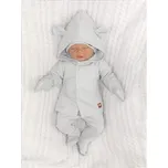 Z&Z Sada do porodnice 5D, body, polodupačky, kabátek, čepička, rukavičky - šedá, vel. 62