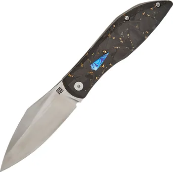 kapesní nůž Nůž Artisan Weyden Gold Flake Carbon Fiber and Gray Milled Titanium, (Sand Polished) S90V 1859G-GCF