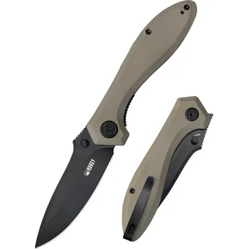 kapesní nůž Kubey Ruckus zavírací nůž s pojistkou Liner Lock, rukojeť z tan G10, KU314K