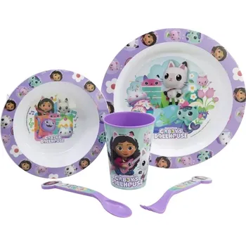 dětská jídelní sada Dětská jídelní sada 5v1 Gábinin kouzelný domek