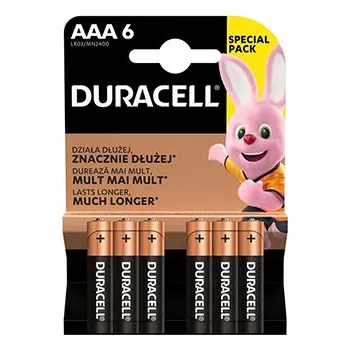 Článková baterie Duracell Jednorázová alkalická baterie AAA, 6-pack