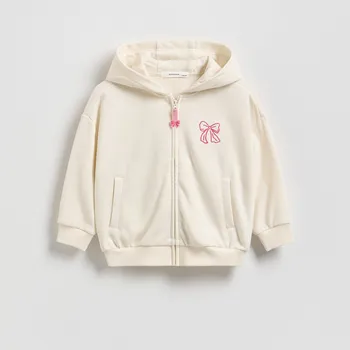 Dívčí mikina Reserved - Mikina s kapucí - krémová - 310FA-01X - 310FA-01X-110