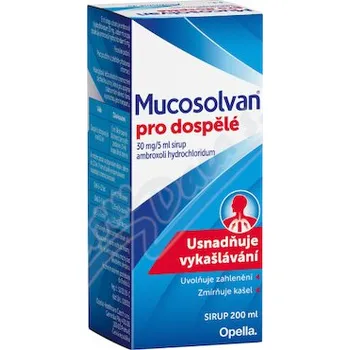 Lék na kašel, rýmu a nachlazení Mucosolvan pro dospělé 30mg/5ml sir.1x200ml