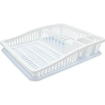 Odkapávač na nádobí Odkapávač s podnosem 39x30x8cm DUNYA bílá/antracit KUTIL Sklad7 440081.00 (KUTIL Sklad7)