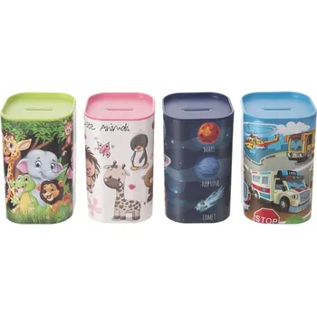 Pokladnička Pokladnička plastová KIDS, mix dekorů KUTIL Sklad7 660484.00 (KUTIL Sklad7)