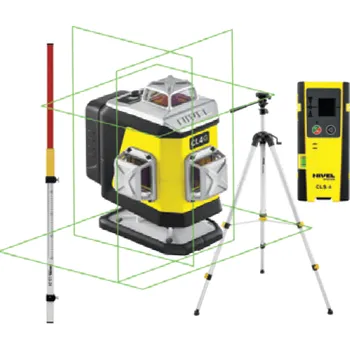 Měřící laser NIVEL SYSTEM Krížový laser 4×360° se zeleným paprskem CL4G Set