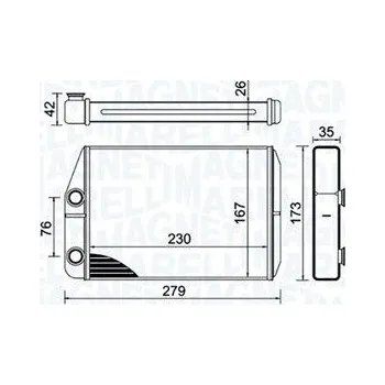 Výměník tepla, vnitřní vytápění MAGNETI MARELLI 350218443000