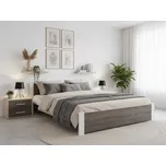 Postel IKAROS 120 x 200 cm, bílá/dub lanýž Rošt: S laťkovým roštem, Matrace: bez matrace