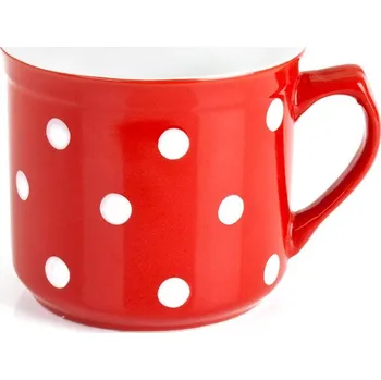 Hrnek keramika 660ml BIG PUNTÍK červený KUTIL Sklad7 4702713.00 (KUTIL Sklad7)