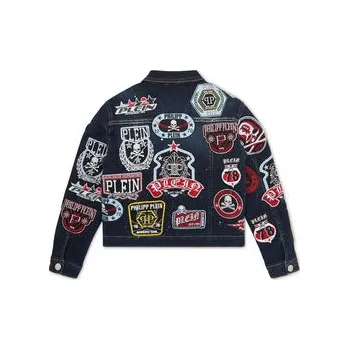 PHILIPP PLEIN Jeansová bunda 20171 Světle modrá Comfort Fit 6
