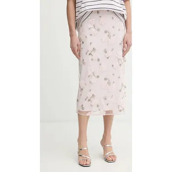 Dámská sukně Sukně Rotate růžová barva, midi, pouzdrová, 1153623077, 38, 03X