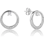 Jan Kos jewellery Stříbrné náušnice s bílým zirkonem MHT-488