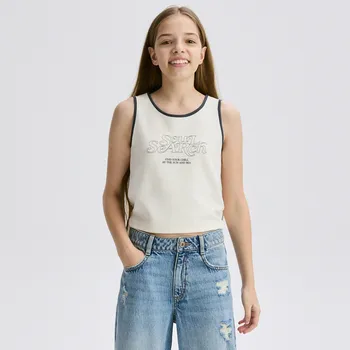 Reserved - Top s potiskem - krémová - 920EK-01X - 920EK-01X-116